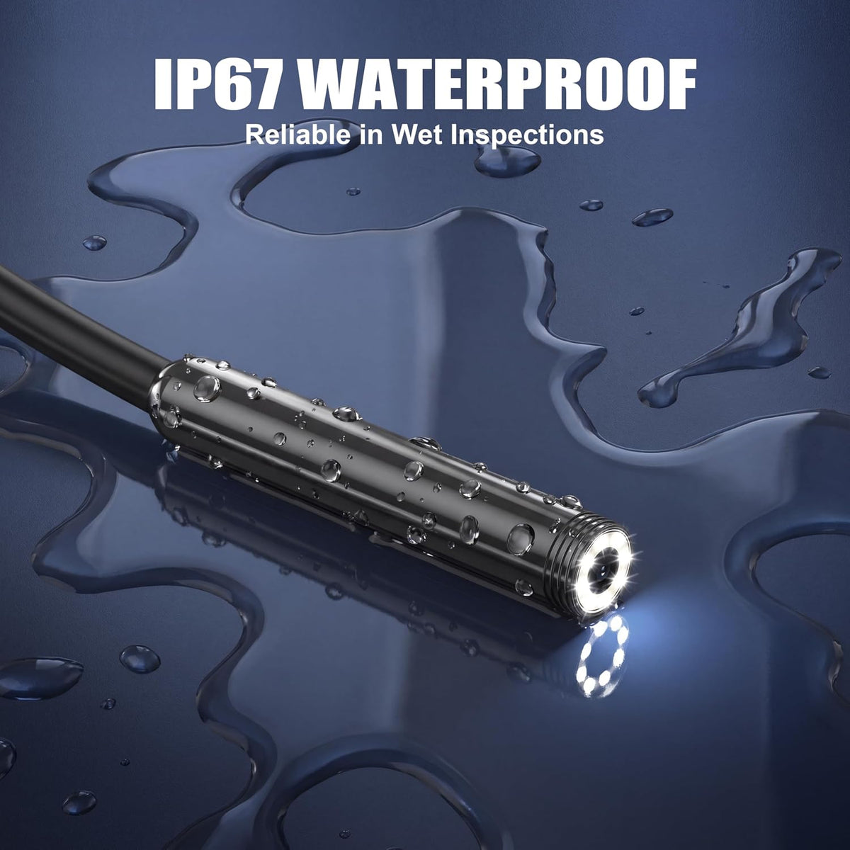 Endoscope Camera with Light, 1920P HD Borescope Inspection Camera