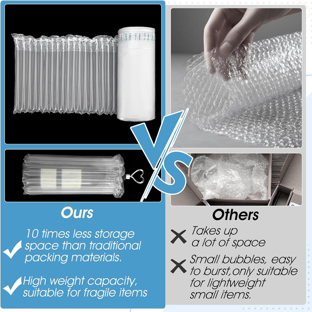 Big Bubble Wrap Large Bubbles 12"x164' Roll, Huge Bubble Wrap for TVs & Moving, Inflatable Packing Air Pillows with