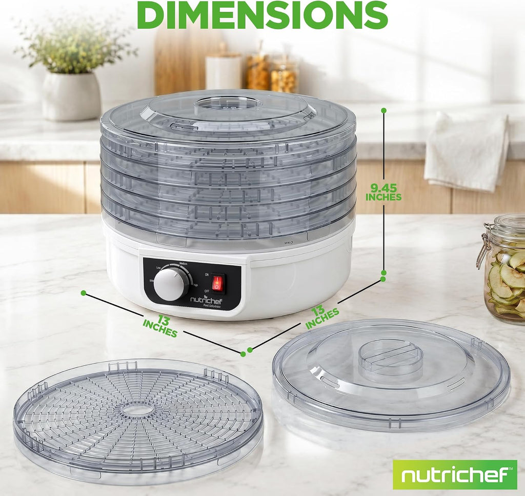 Food Dehydrator Machine | Dehydrate Beef Jerky, Meats, Mushrooms, Fruits & Vegetables | Great For At Home Use | Uses
