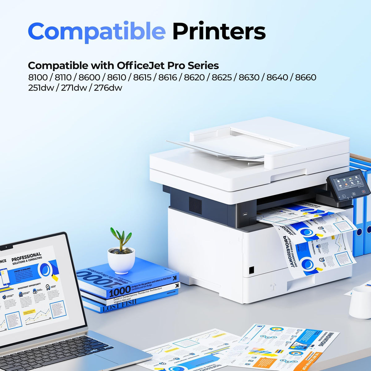 950XL 951XL Ink Compatible for HP 950 951 Ink Cartridges Combo Pack, 4 Pack