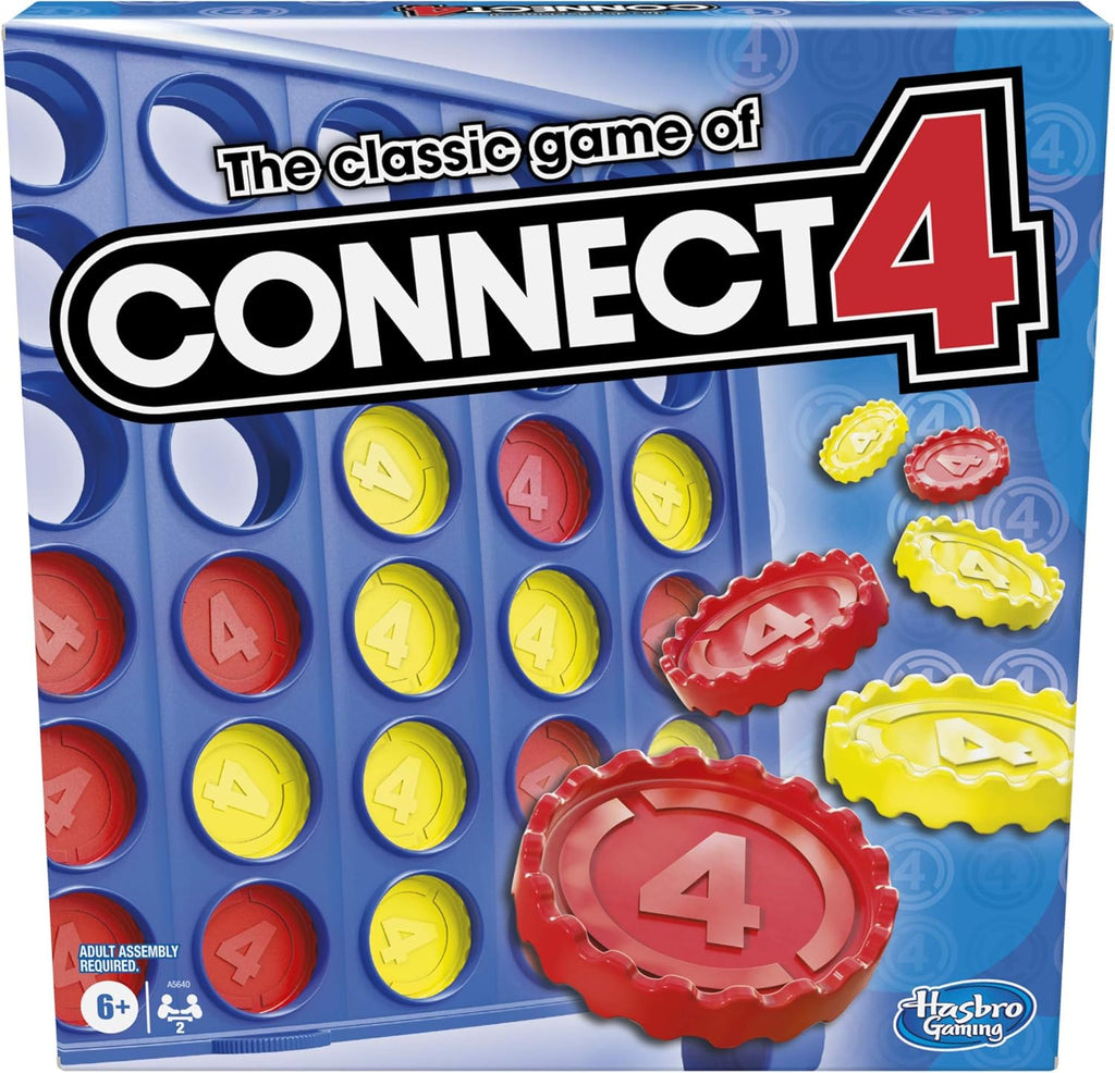 Hasbro Gaming Connect 4 Classic Grid, 4 in a Row Game, Strategy Board Games for Kids, 2 Players for Family and Kids