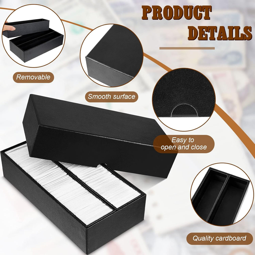 3 Pcs Double Row Coin Storage Boxes,Black