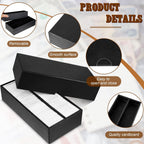 3 Pcs Double Row Coin Storage Boxes,Black
