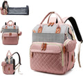 Diaper Bag Backpack with Changing Station, Waterproof Large Capacity, Baby Bag for Mom & Dad, 18 Pockets+USB Port