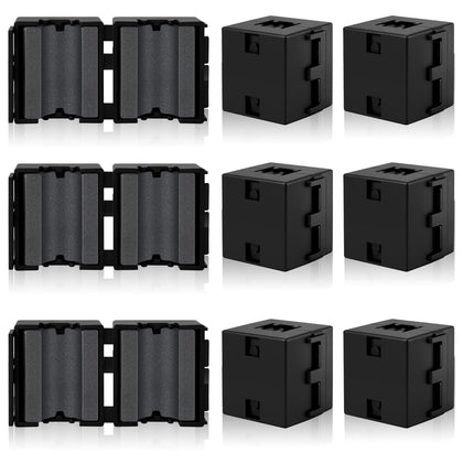 6P Snap on Ferrite Chokes 13MM/0.5IN RFI EMI Noise Ferrite Beads
