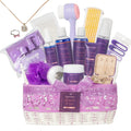 Mothers Day Gifts for Women, 25Pcs Lavender Bath and Body Gift Basket, Facial Skin Care Set, Spa Kit, Self-Care Set