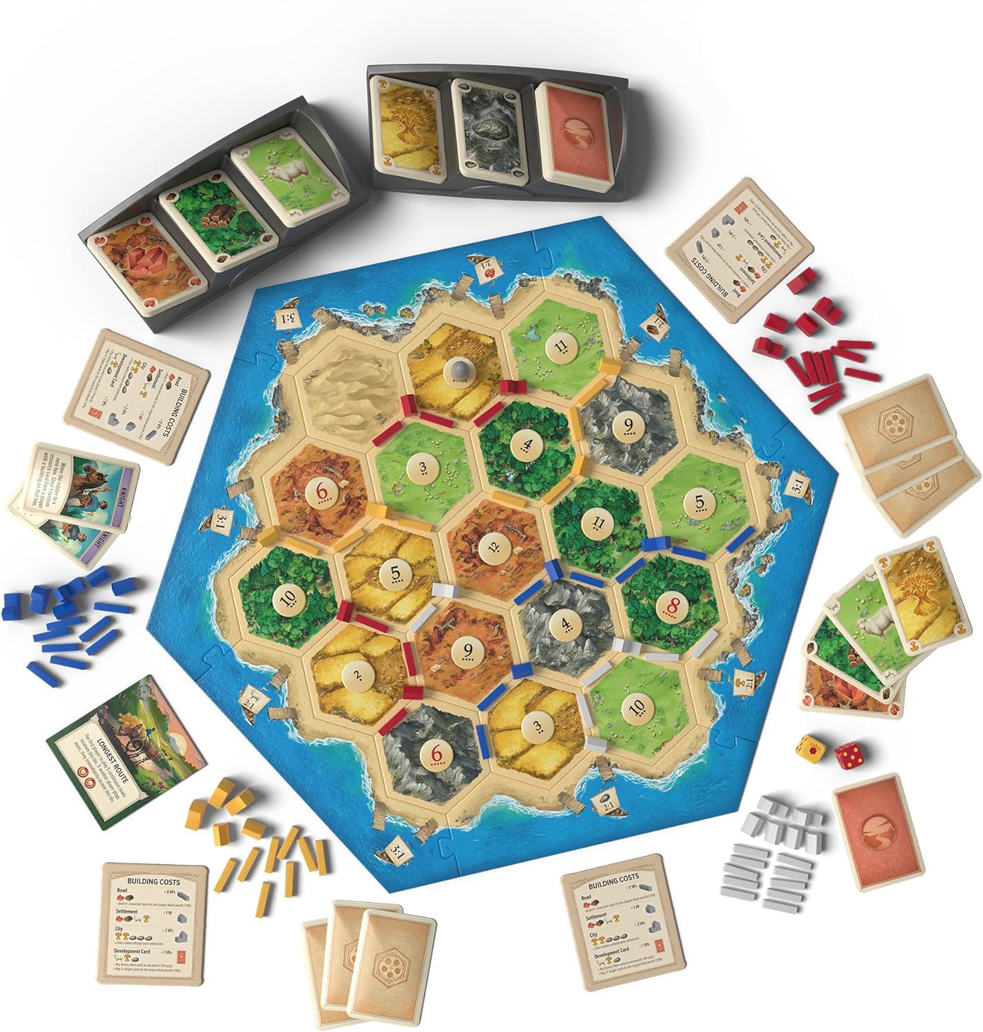 Board Game (6th Edition) Trade, Build & Settle in the Classic Strategy Game for Family, Kids & Adults, Ages 10+, 3-4
