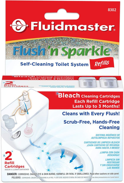 Flush 'n Sparkle Bleach Toilet Cleaner Refills, 2-Pack