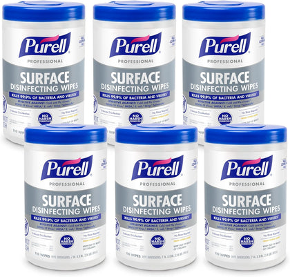 Professional Surface Disinfecting Wipes Canister 6 x 110ct - 9342-06