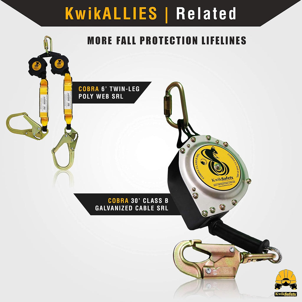 Charlotte, NC - Tsunami [Premium Braided Rope] Vertical Lifeline ANSI OSHA Rope Grab Snap Hook Shock Absorber Fall