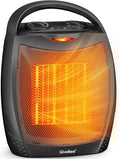 Portable Electric Space Heaters for Indoor Use | 1500W/750W Ceramic Desk Heater with Thermostat, Heat Up 200 Square