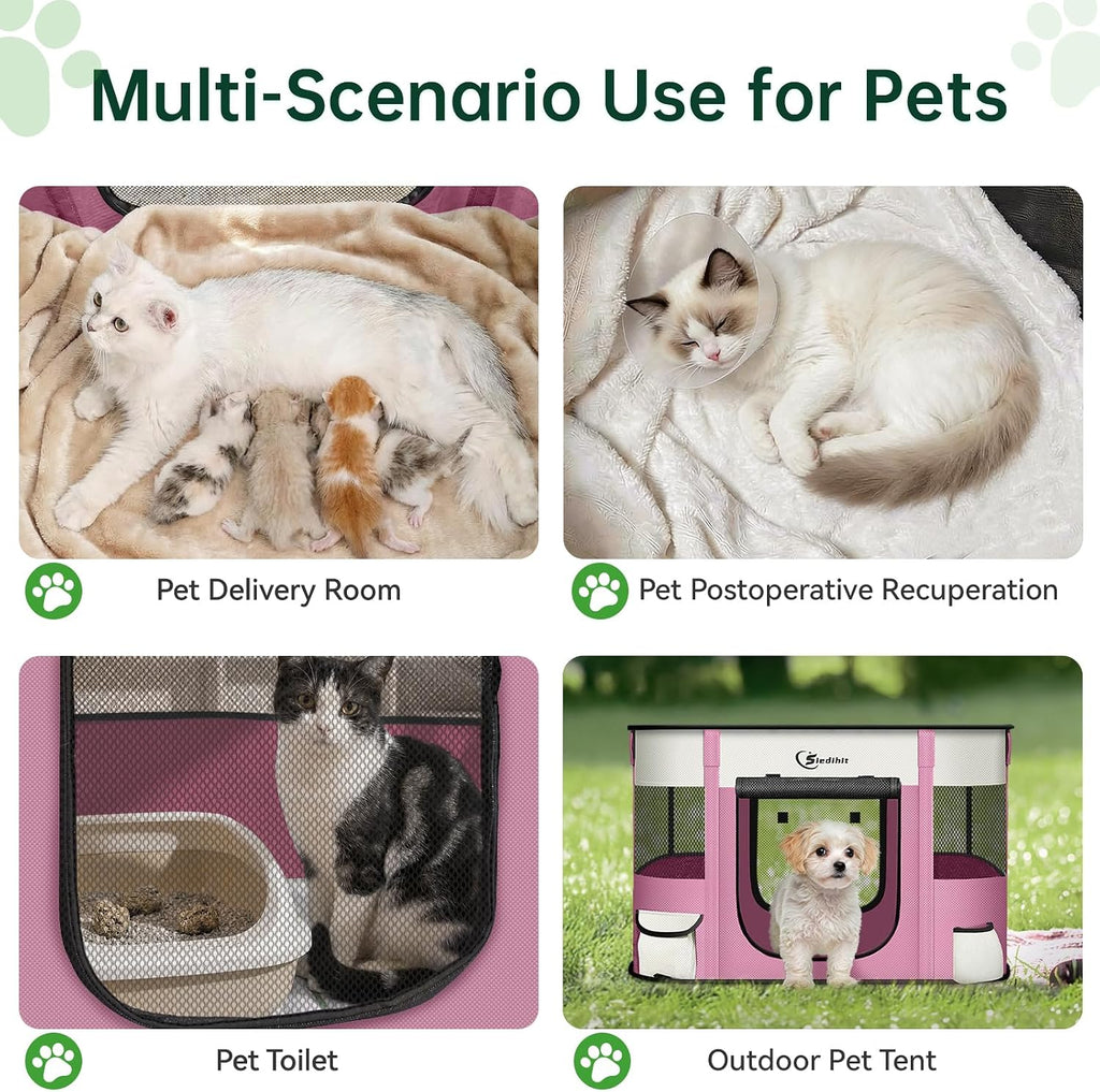 Dog Playpen,Cat Pet Puppy Pen,Portable Playpens for Dogs Indoor Outdoor Travel Camping Use,Foldable Dog Kennel Tent