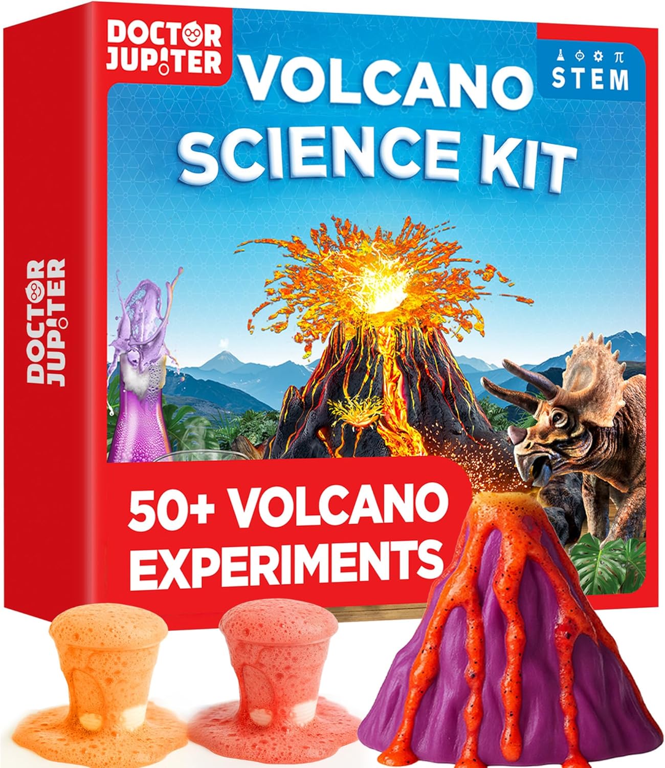 Erupting Volcano Science Kit for Kids Ages 8+, STEM Toy | Erupting Volcano Science Kit, 50+ Experiments, Birthday