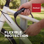 Combination Bicycle Cable Lock, 4-Digit, 6 ft, 5/8" Diameter