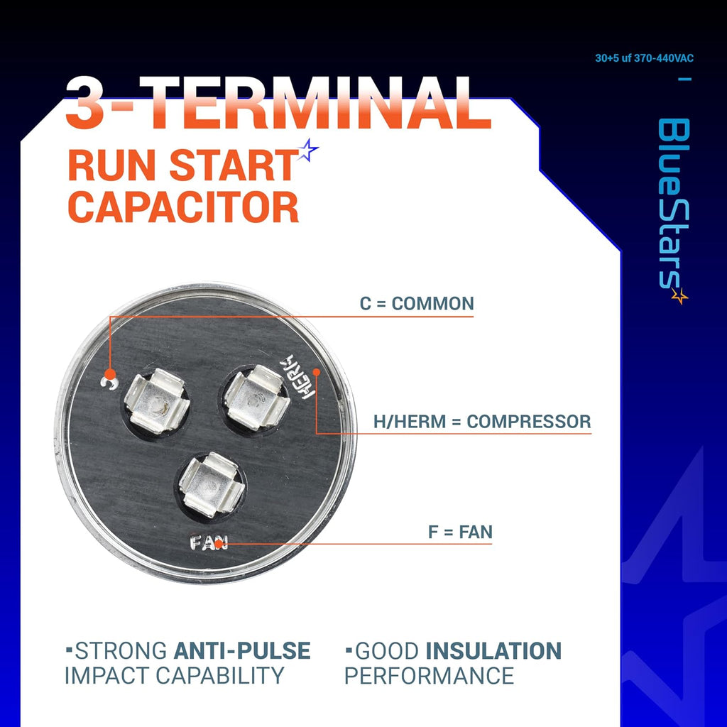 [Upgraded] BlueStars 30+5 uf/MFD 370-440 Capacitor