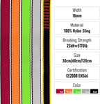 18mm Nylon Climbing Sling Runner 23KN-CE2008 EN566 Certified Webbing Straps | Climbing Sling for Rock Climbing