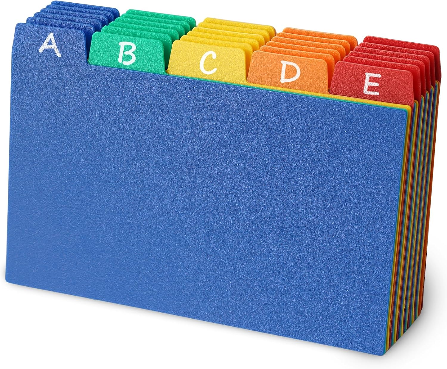 3x5 Index Card Dividers Tabs, Plastic A-Z Guides, Colored, 30 Pack | 3 x 5 Inch, Poly Plastic, Alphabet and Blank
