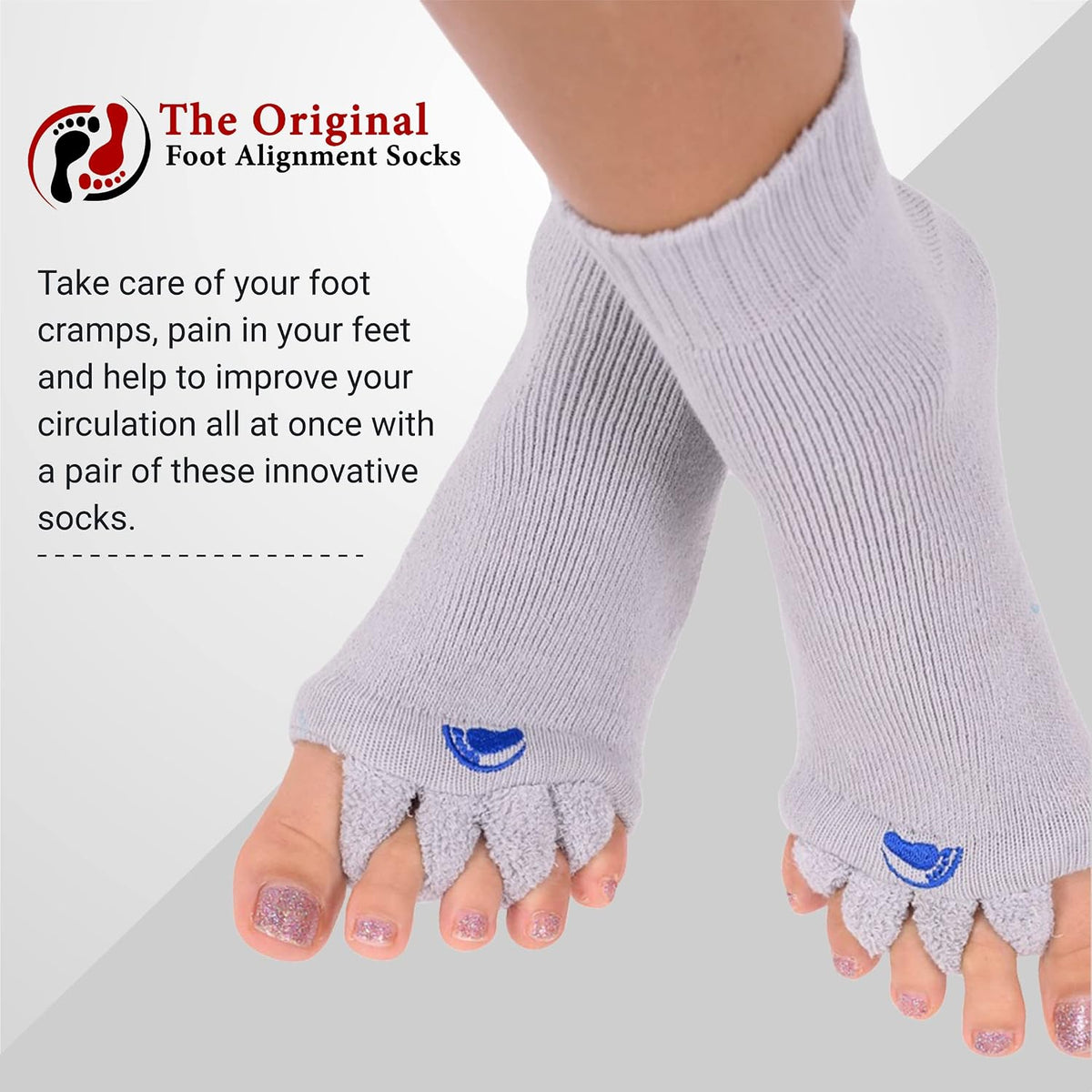 Foot Alignment Socks with Toe Separators