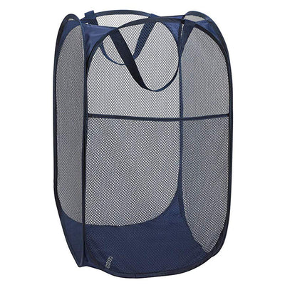 Popup Mesh Laundry Basket, Collapsible Clothes Washing Laundry Hamper with Reinforced Carry Handles, Portable