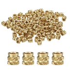 uxcell 50pcs M4 Threaded Inserts Brass Heat Set Insert M4x5.5mm, OD 6mm Knurled Insert Nuts, 3D Printing Brass Nuts Female Threaded Inserts Nuts