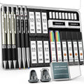 25PCS Mechanical Pencil Set, 0.5, 0.7, 0.9 & 2mm, Storage Case | 432 Lead Refills (HB 2H 2B 4B Color), Kneaded