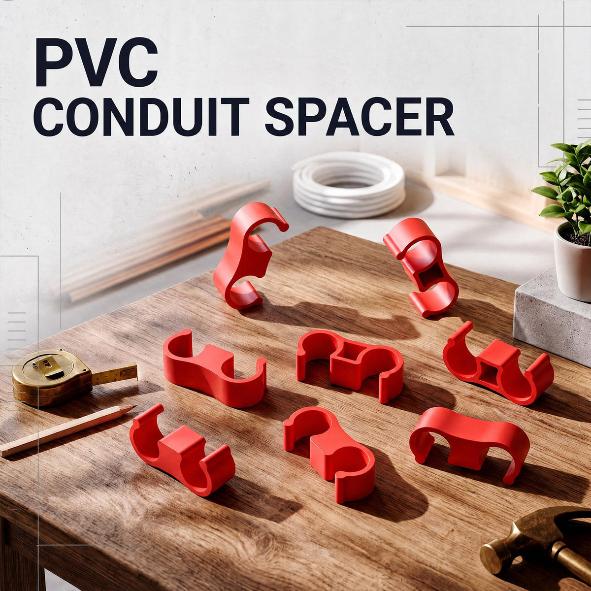 Innconee 50 Pack ABS Plastic Conduit Spacer for 1 Inch Conduits