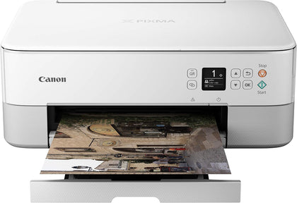 PIXMA TS5320 All in One Wireless Printer, Scanner, Copier with AirPrint, White, Works with Alexa