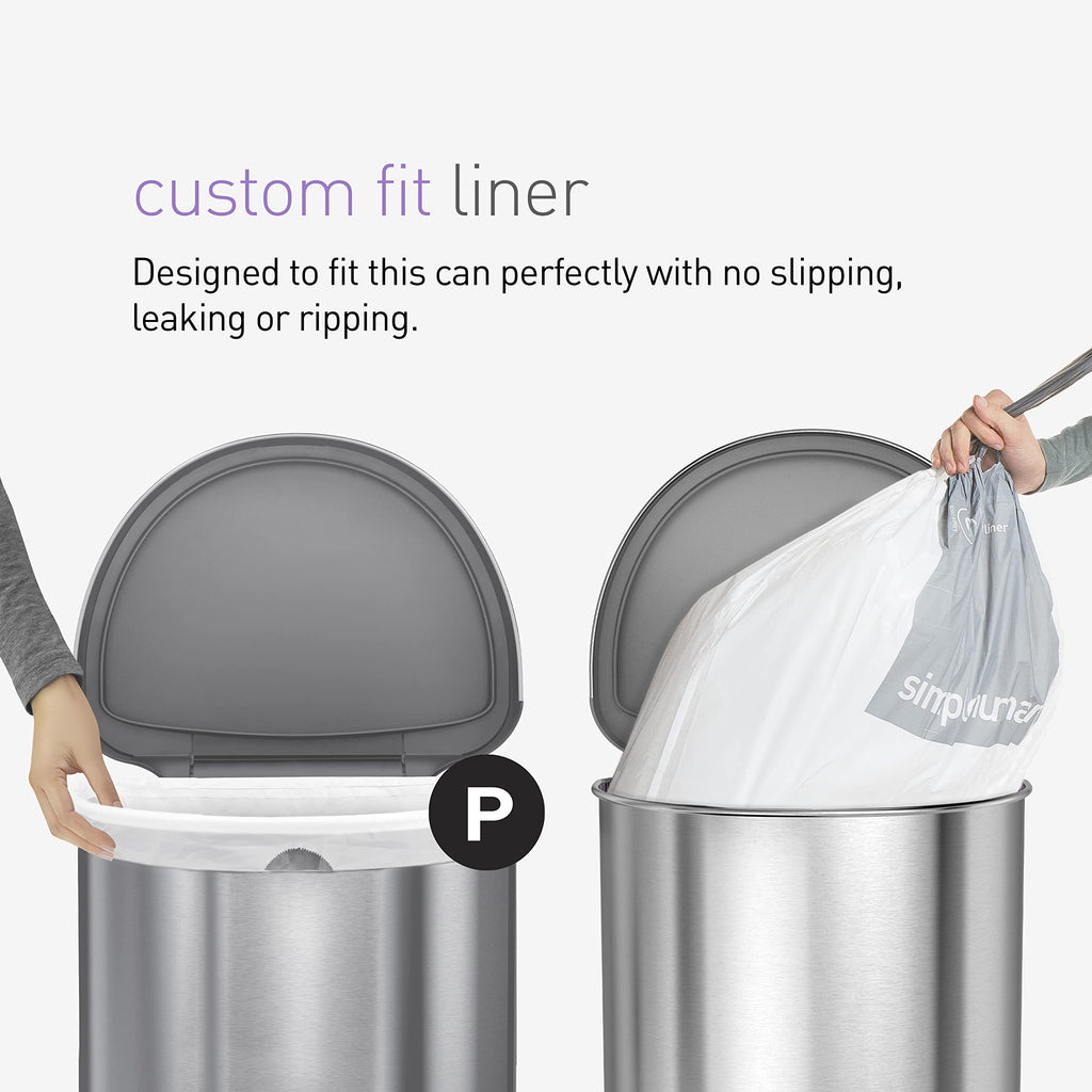 Code P 60 Count Custom Fit Liners, Drawstring Kitchen Trash Bags, One-by-One Mess-Free Dispense, Extra Thick & Double