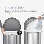 Code P 60 Count Custom Fit Liners, Drawstring Kitchen Trash Bags, One-by-One Mess-Free Dispense, Extra Thick & Double