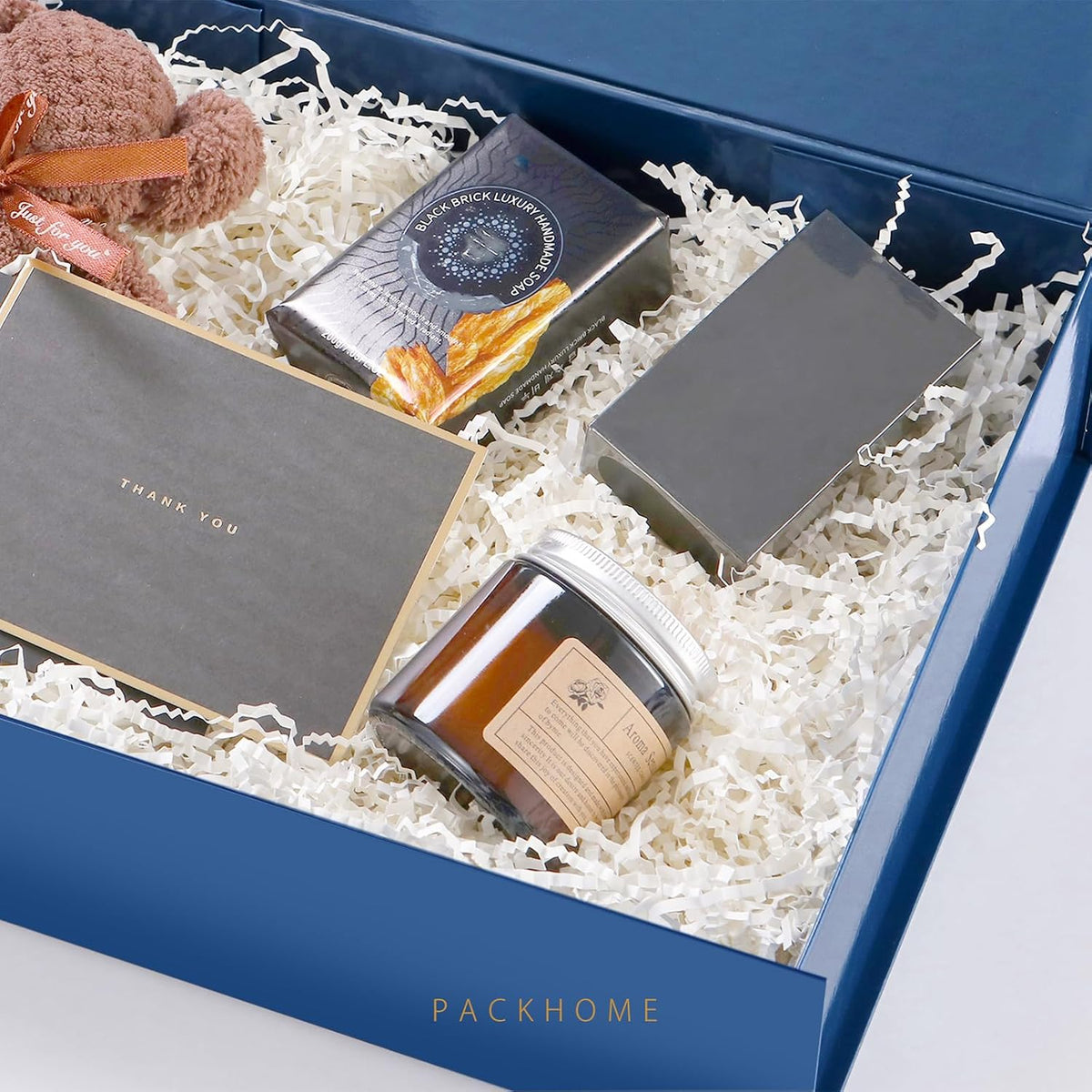 Large Gift Box 13.5x10x3.5 Inches, Sturdy Shirt Box with Magnetic Lid for Multiple Occasions (Glossy Blue)