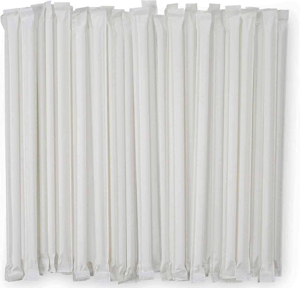 Clear Plastic Straws Individually Wrapped 1000 Pack - 8 inch Drinking Straw, BPA Free - Restaurant Style Disposable