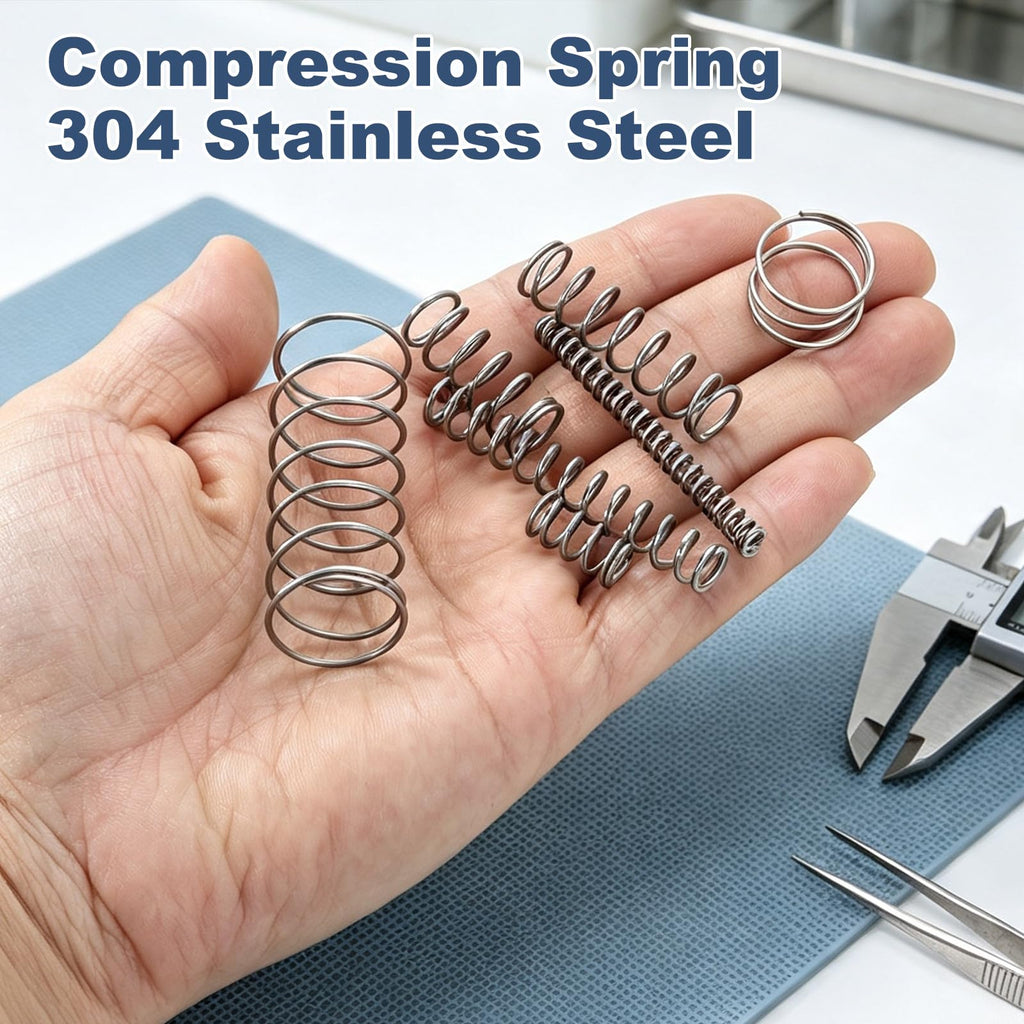 8Pcs SP 9729 Compression Spring Stainless Steel 0.054" GA, 5/8"x2-3/4"