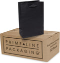 Black Paper Gift Bags, 6x3x9 Retail Bags, 50 Pack