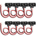8PCS 3 Pin Trailer Light Connector, Right Angle 3 Wire Pigtail Harness 20AWG for Truck Trailer Stop Turn Tail Brake
