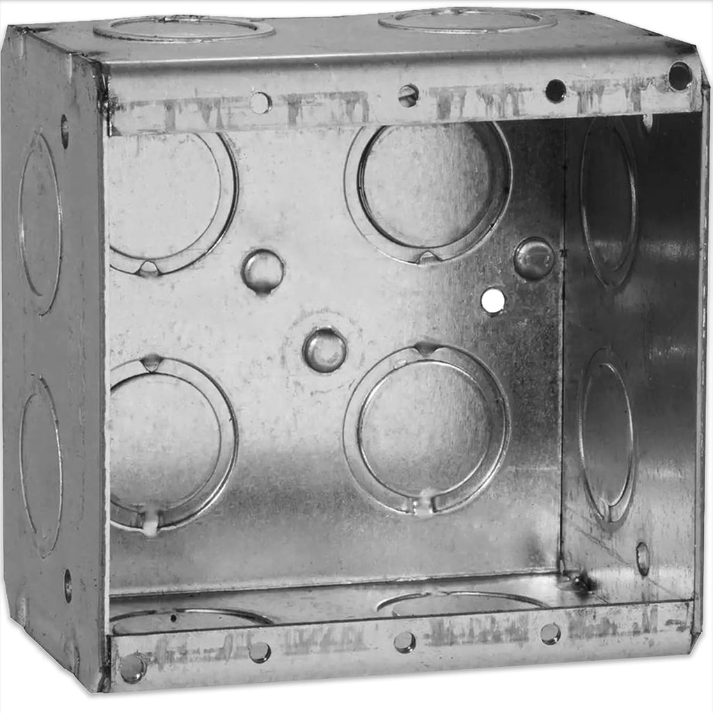 2-Gang Masonry Electrical Box, 2-1/2" Deep, 31.8 Cu. in., 12 EKO Knockouts