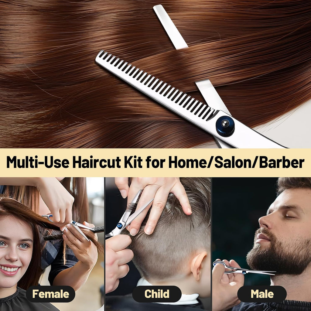 Hair Cutting Scissors Set, Professional Stainless Cutting Hair Scissors, Barber Hair Cutting Scissors Thinning Shears