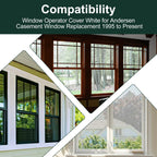 Window Operator Cover White Crank Handle Window Operators Cover