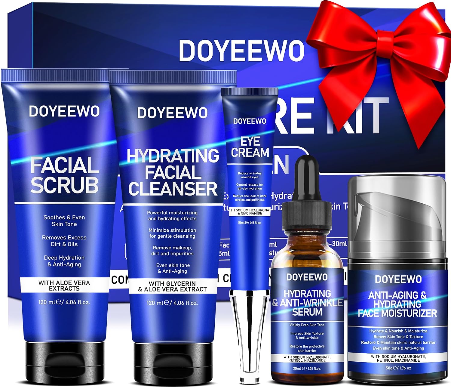 Fathers Day Gifts for Dad Husband,Skin Care for Men, Hydrate, Firm, Anti-Aging & Wrinkle Mens Self Care Facial Face