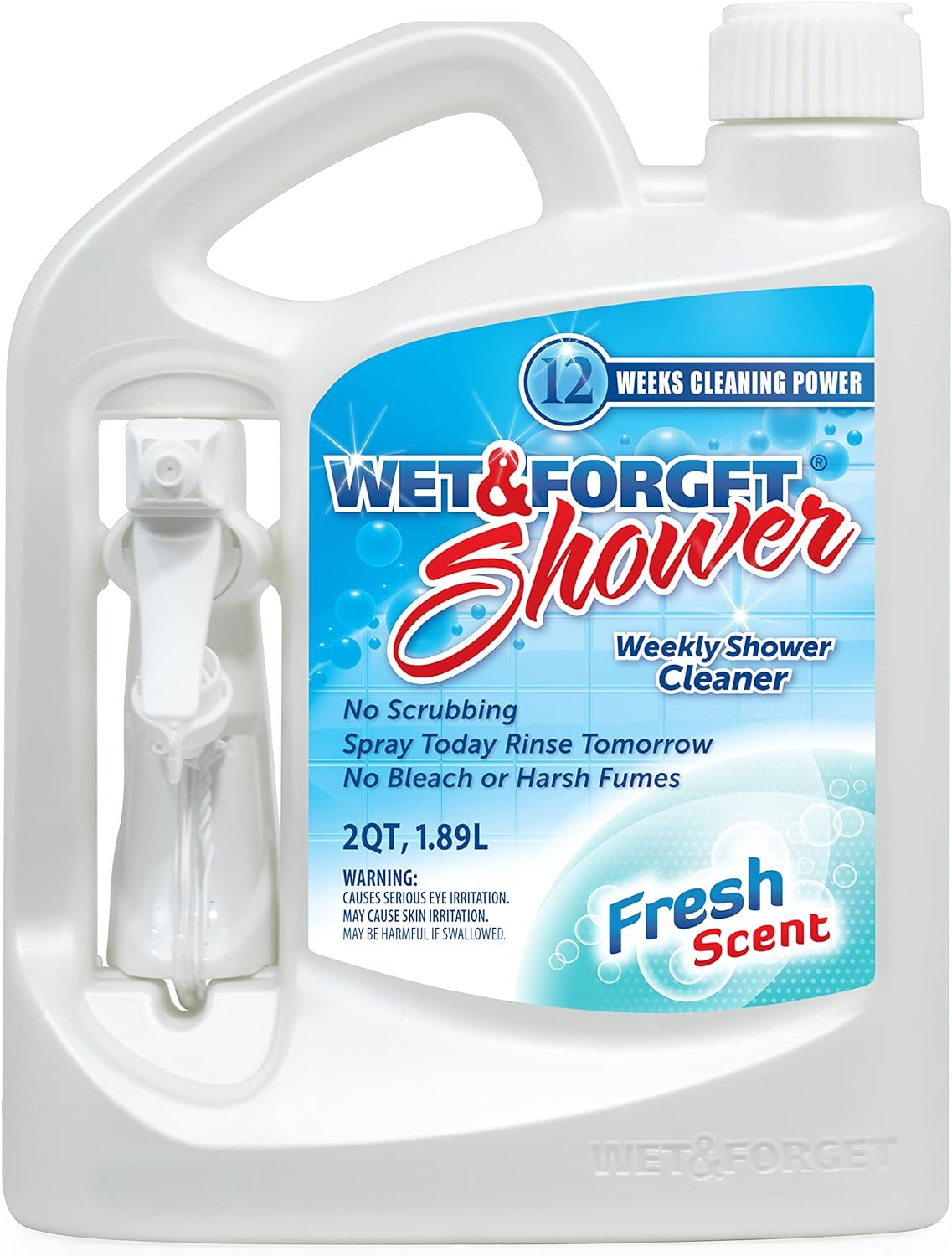 Shower Cleaner Spray, No Scrub, Fresh Scent, 64 Fl Oz