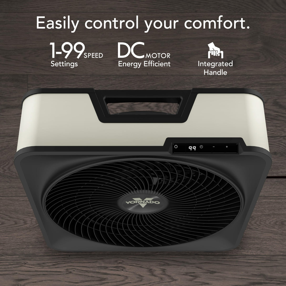 Model 80X High Velocity Box Fan, 20 Inch, Digital Display, Timer