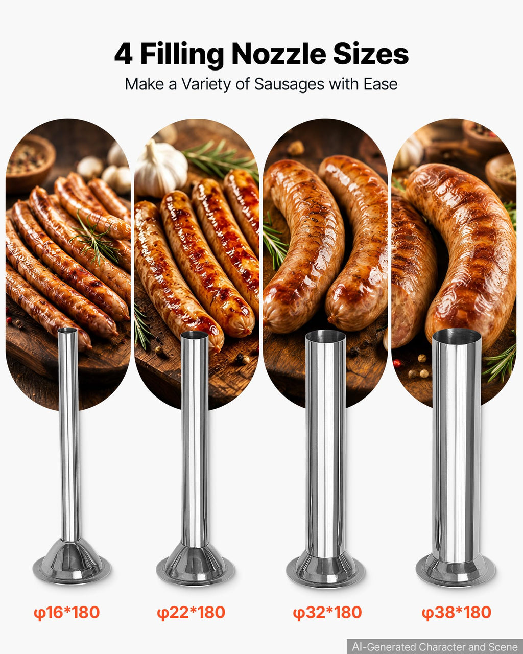Hydraulic Automatic Sausage Stuffer 26L Fixed Tank Meat Maker