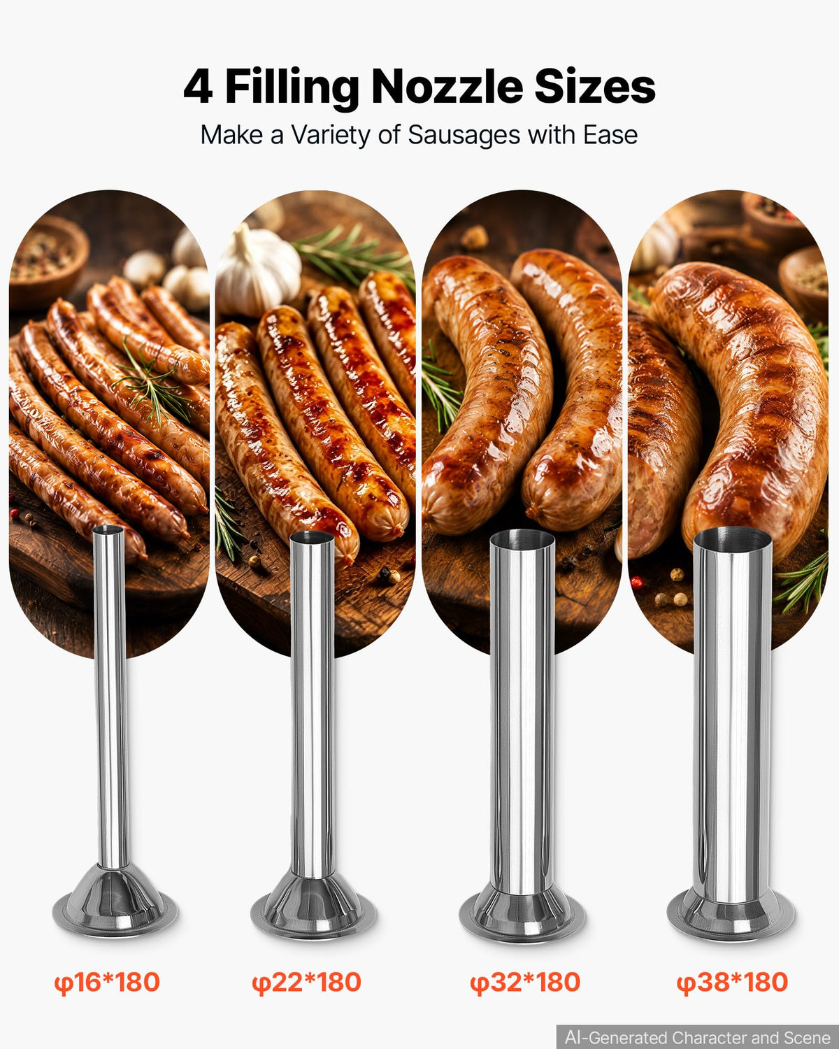 Hydraulic Automatic Sausage Stuffer 26L Fixed Tank Meat Maker