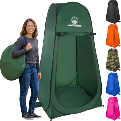 Pop Up Changing Tent, 3.3 x 3.3 x 6.2ft, Camping Shower Tent for Portable Toilet Stall or Dressing Room with Carry
