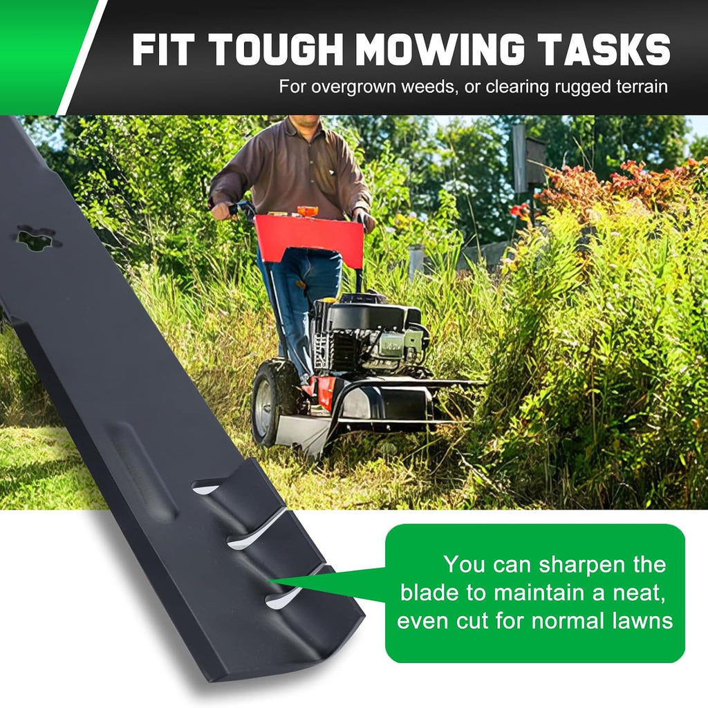 405380 YTH22V46 46 inch Deck Mower Mulching Blades Replacement | Fits Husqvarna 403107 Z246 YTH20K46 YTH21K46