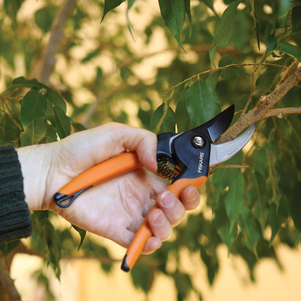 SoftGrip Bypass Pruning Shears, 5/8” Cut Capacity Gardening Scissors for Right and Left-Handed Use, Steel Blade with
