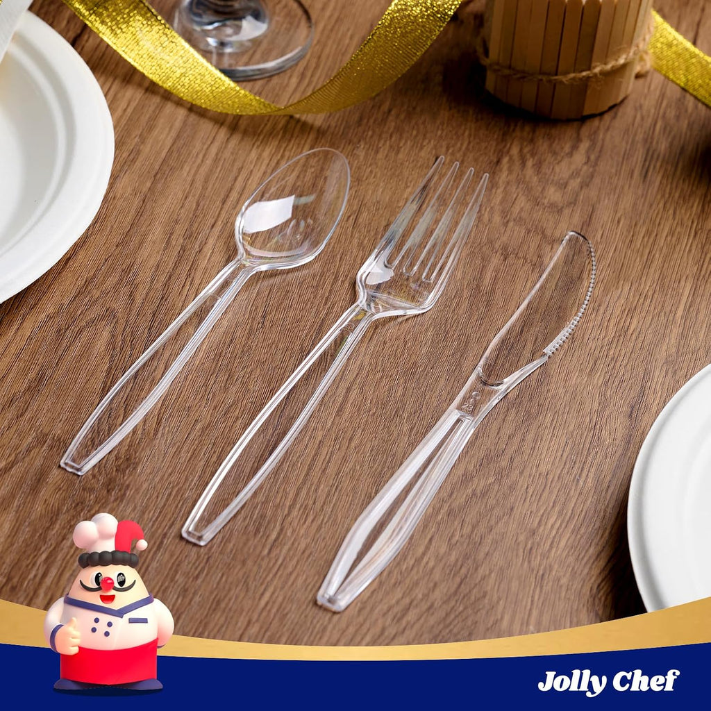 Plastic Silverware 360 Count-180 Forks, 120 Spoons, 60 Knives