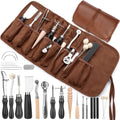 Leather Working Tools Kit, Leather Craft Tools for Stamping Repair