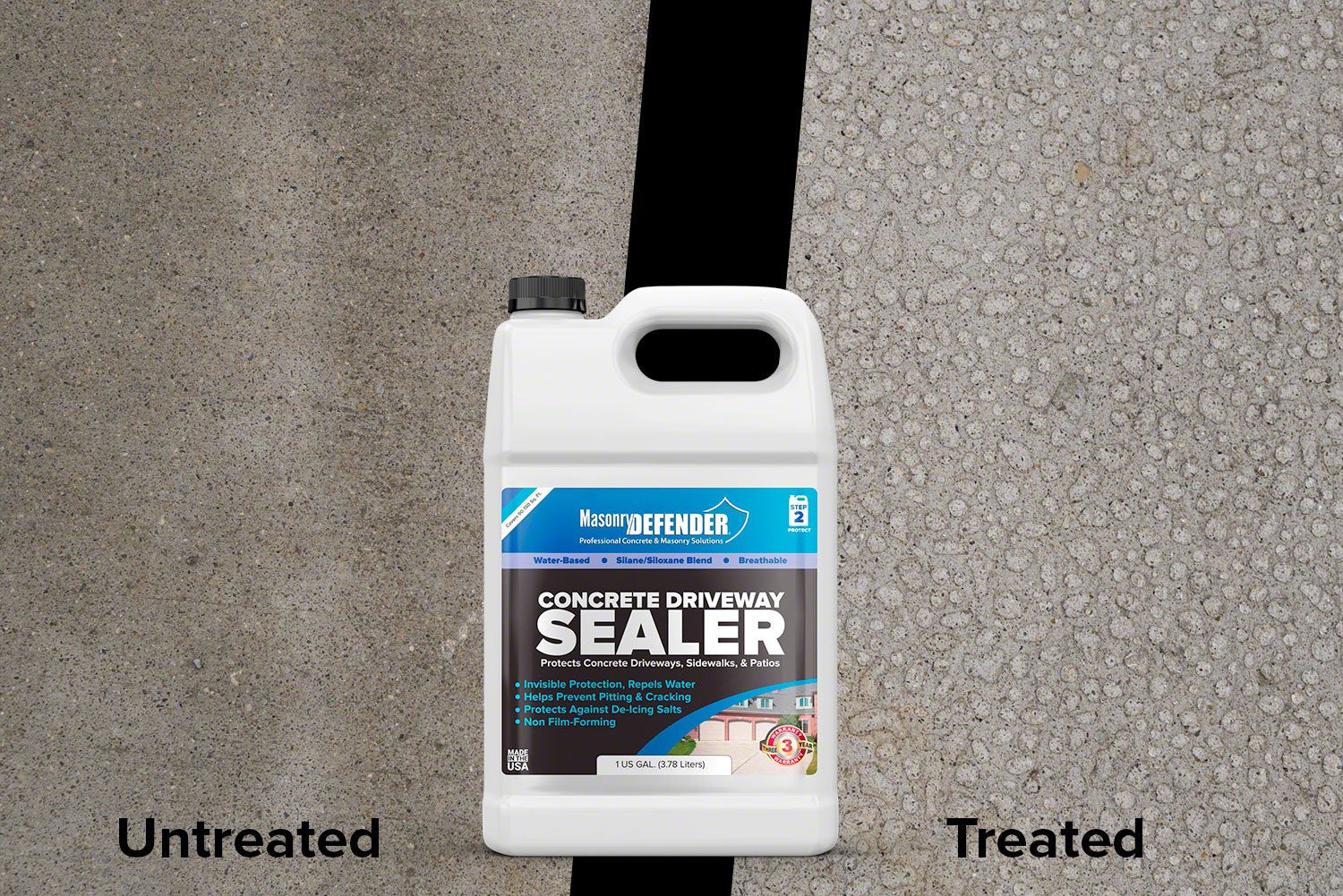Concrete Sealer - Deep Penetrating Water Repellent, Silane Siloxane - 2.5 Gallon