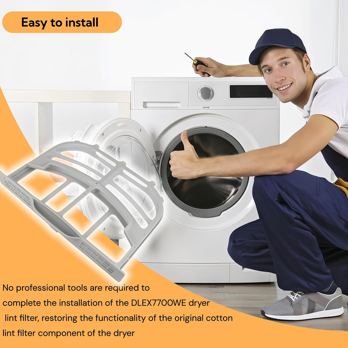 ADQ74233201 Dryer Lint Filter Compatible with LG DLEX7700VE DLEX7700WE