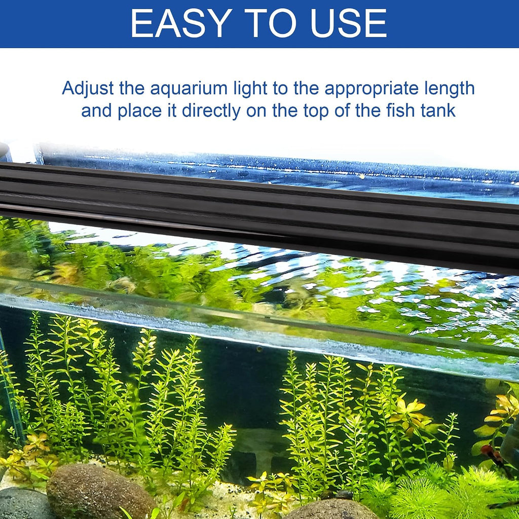 Led Aquarium Light, Full Spectrum Fish Tank Lights, 55/75 Gallon Freshwater Fishtank Hood Lighting for Grow Fish